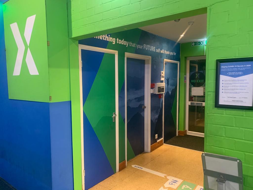 Branded wall graphics at The Fitness Experts gym